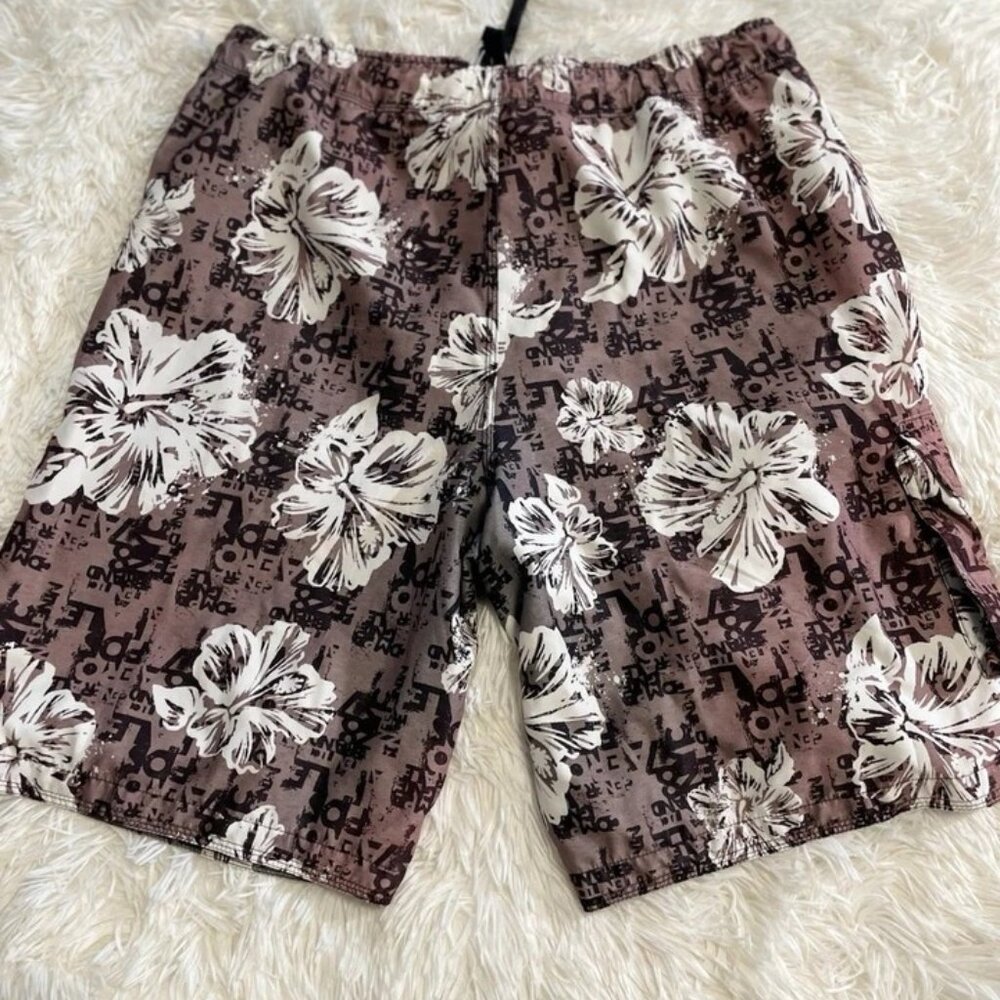 Aeropostale Hibiscus Swim Trunks Sz L